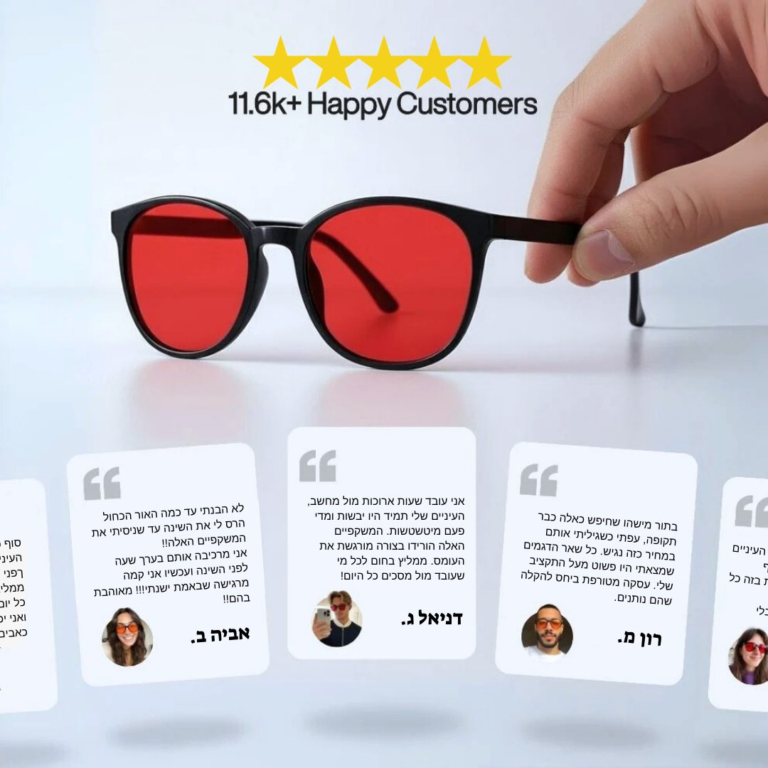 משקפי חסימת אור כחול מבית CalBoker